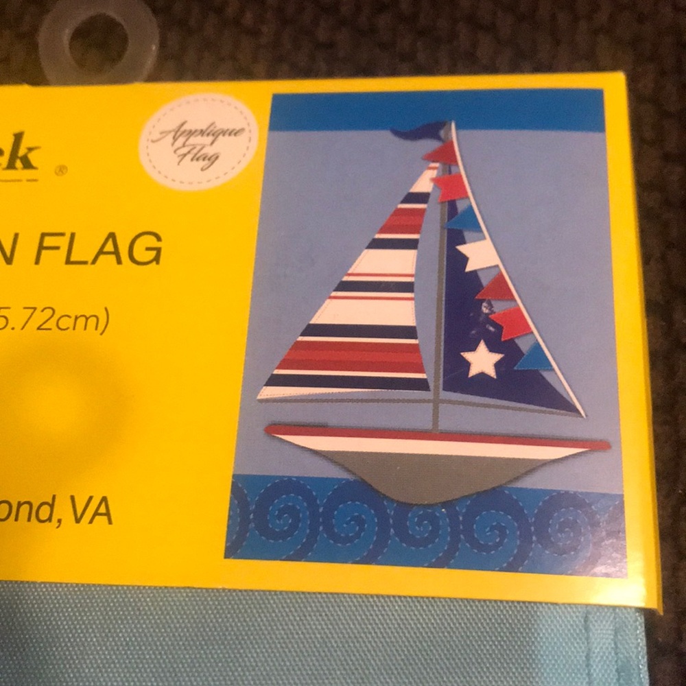 New Meadow Creek Sail Boat Blue Summer Garden Flag